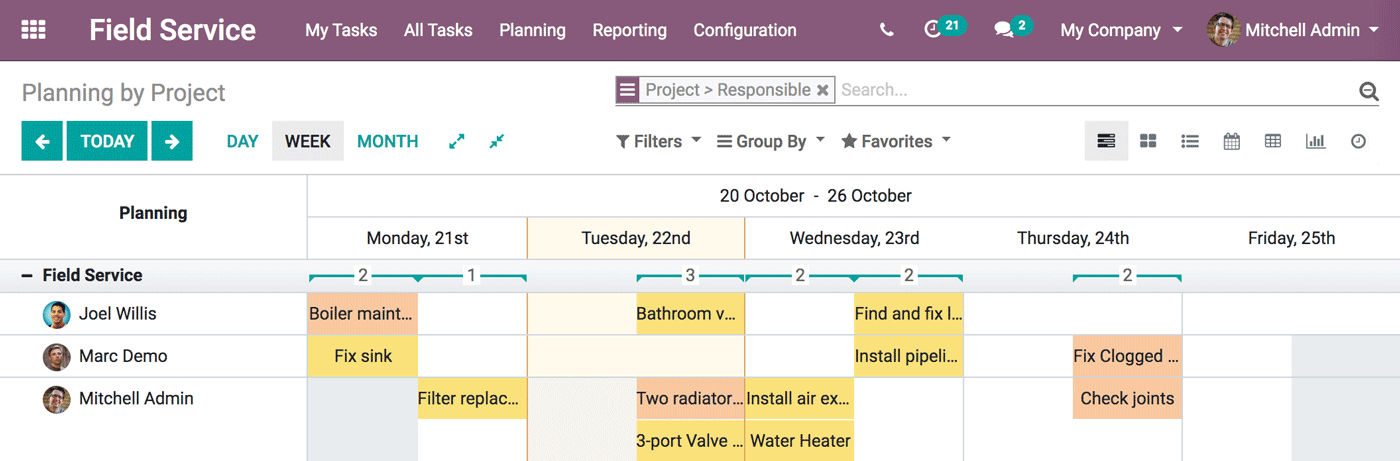 Buitendienst module - Efficiënte planning & beheer van meerdere projecten