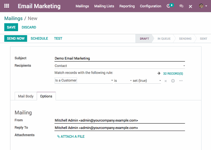 e-Mail Marketing module - Segmenteer uw database